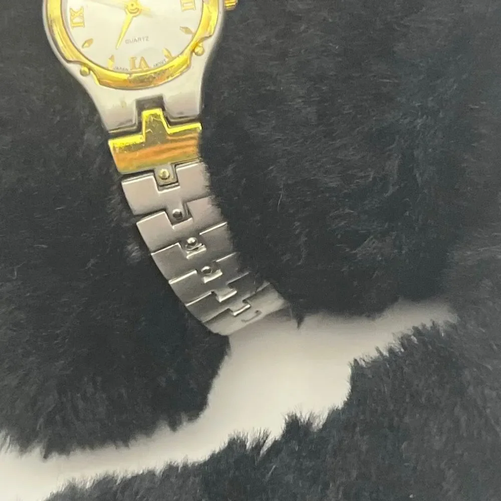 Bijoux Terner Women's Gold Silver Japan Movement‎ Stainless Steel Wristwatch